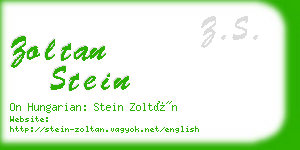 zoltan stein business card